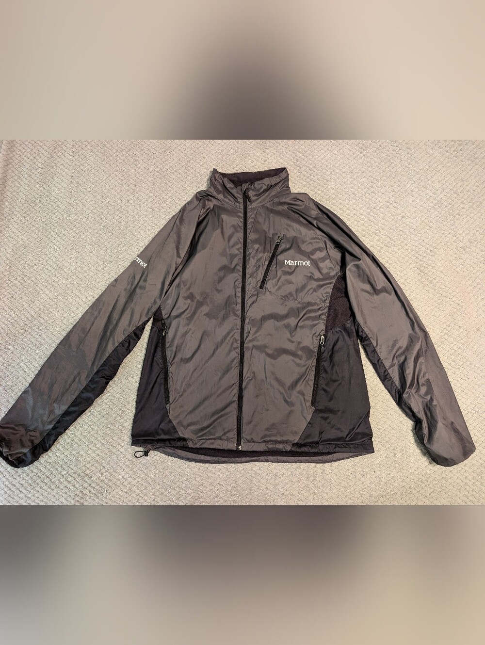 Marmot Men’s Lightweight Black And Grey Windbreaker Jacket